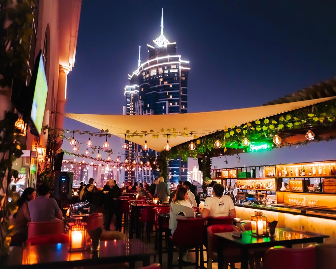 Outdoor terrace dining: Enjoying Dubai’s skyline at The 44